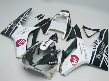 2009-2012 Triumph Daytona 675 Motorcycle Fairings - White Glossy Black HPi UK