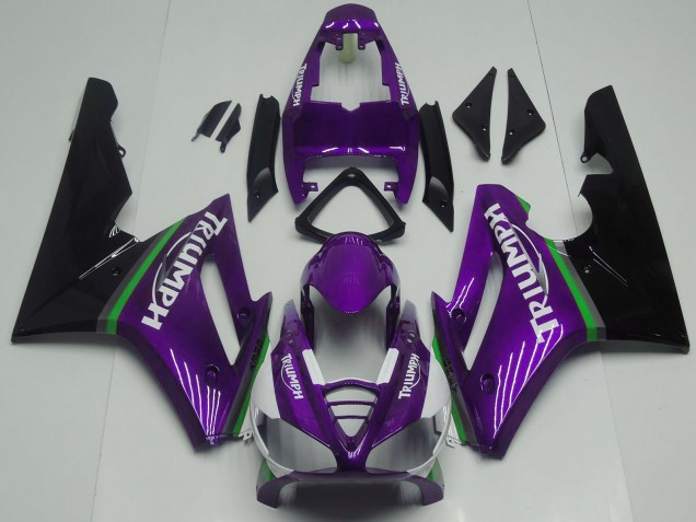 2009-2012 Triumph Daytona 675 Motorcycle Fairings - Purple Green Glossy Black UK
