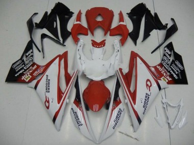 2013-2016 Triumph Daytona 675 Motorcycle Fairing - White Red Glossy Black UK