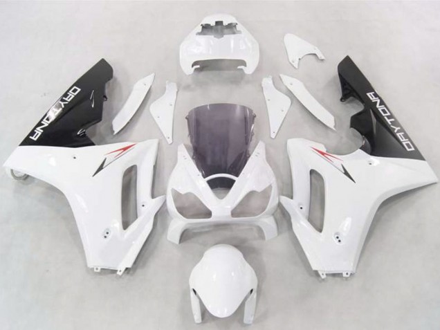 2006-2008 Triumph Daytona 675 Motorcycle Fairings - White Glossy Black UK