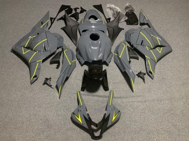 2009-2012 Honda CBR600RR Motorcycle Fairings - Dark Nardo Grey Yellow UK