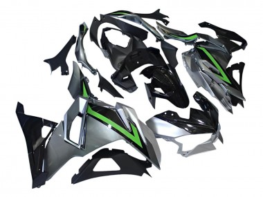 2024-2025 Kawasaki Ninja 500 EX500R Motorcycle Fairings - Grey Green Black UK