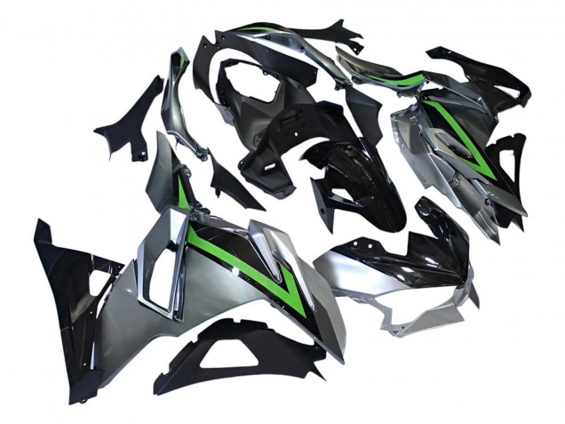 2024-2025 Kawasaki Ninja 500 EX500R Motorcycle Fairings - Grey Green Black UK