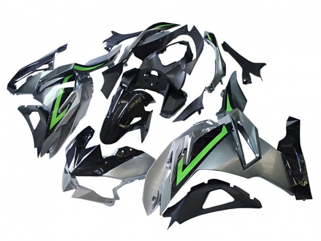 2024-2025 Kawasaki Ninja 500 EX500R Motorcycle Fairings - Grey Green Black UK