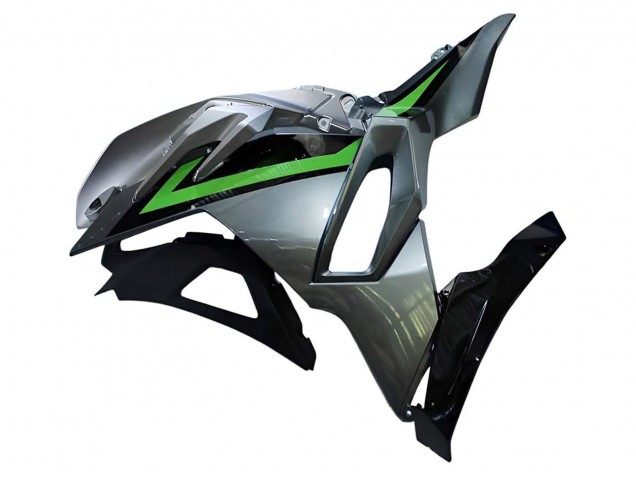 2024-2025 Kawasaki Ninja 500 EX500R Motorcycle Fairings - Grey Green Black UK