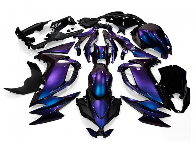 2020-2024 Kawasaki Ninja 650 EX650 Motorcycle Fairings - Chameleon Blue Purple UK