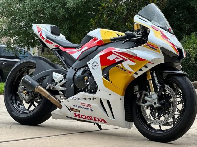 2020-2023 Honda CBR1000RR-R Motorcycle Fairings - White Red Gold Motul HRC UK
