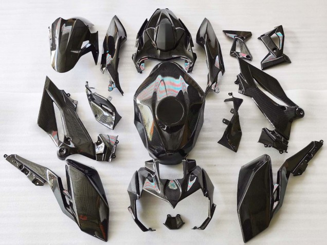 2018-2024 Kawasaki Z400 Motorcycle Fairings - Black Carbon Fiber UK