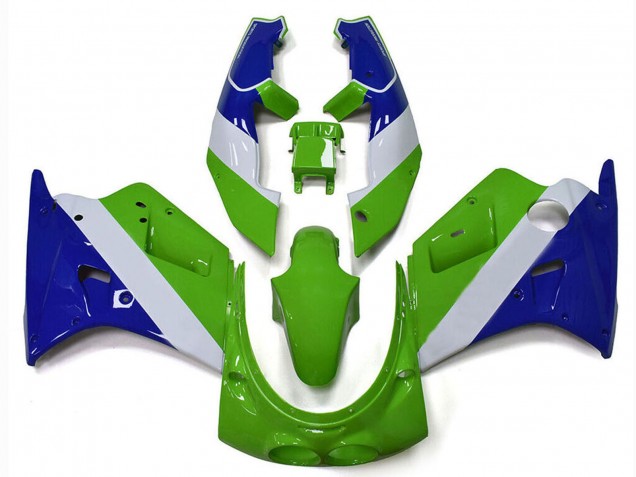1989-1990 Kawasaki ZXR250 Motorcycle Fairings - Green White Blue UK