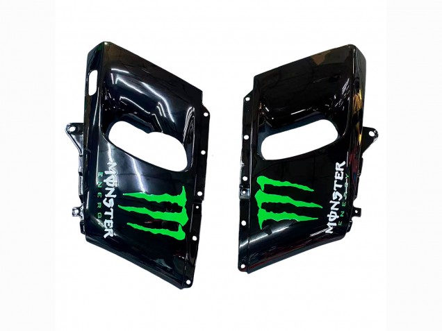 1998-2003 Kawasaki ZZR600 Motorcycle Fairings - Green Black Monster Elf UK