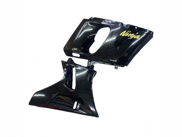 1993-2007 Kawasaki ZZR400 Motorcycle Fairings - Glossy Black Gold Ninja UK
