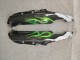 1993-2003 Kawasaki ZZR1100 Motorcycle Fairings - Glossy Black Green Flame UK