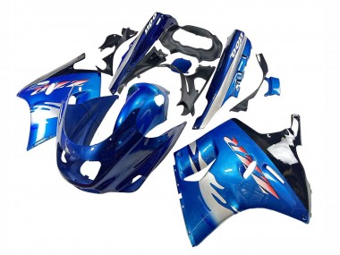 1993-2003 Kawasaki ZZR1100 Motorcycle Fairings - Blue Silver Black UK