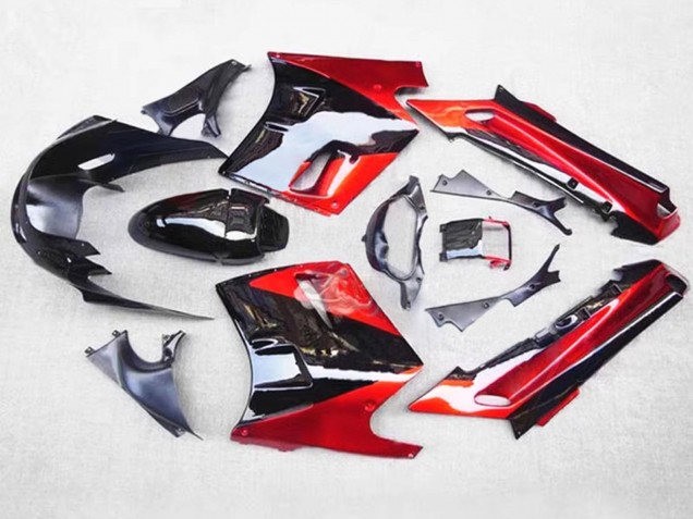 1993-2003 Kawasaki ZZR1100 Motorcycle Fairings - Red Black UK