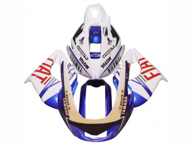 1997-2007 Yamaha YZF 1000R Thunderace Motorcycle Fairings - White Blue Fiat Motul UK