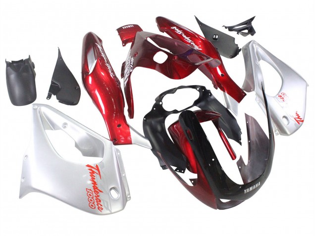 1997-2007 Yamaha YZF 1000R Thunderace Motorcycle Fairings - Red Silver Thunderace UK
