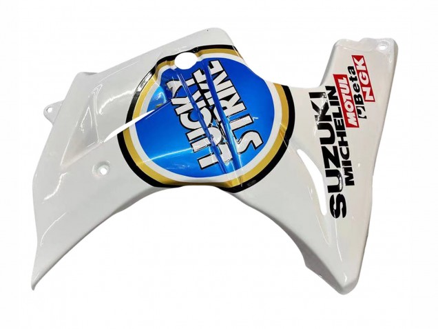 2003-2013 Suzuki SV650 Motorcycle Fairings - White Blue Lucky Strike Motul UK