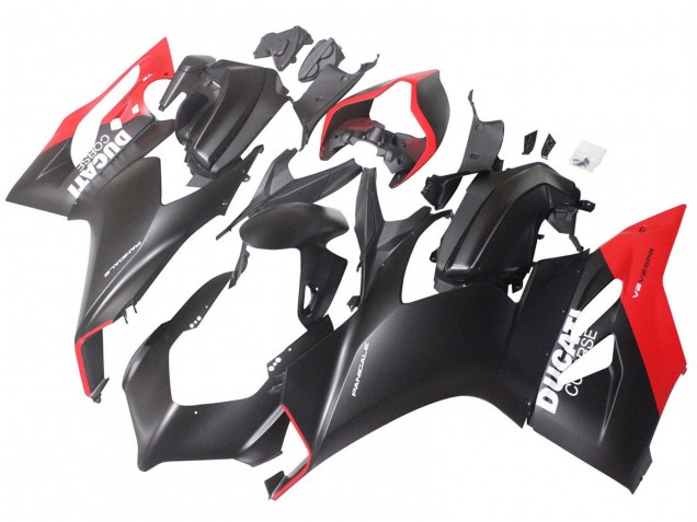2020-2024 Ducati Panigale V2 Motorcycle Fairings - Red Matte Black Corse UK