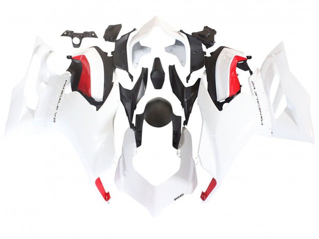 2020-2024 Ducati Panigale V2 Motorcycle Fairings - White Red Matte Black UK