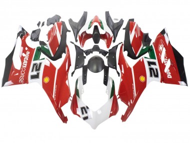 2020-2024 Ducati Panigale V2 Motorcycle Fairings - White Red Green Matte Black Corse 21 UK