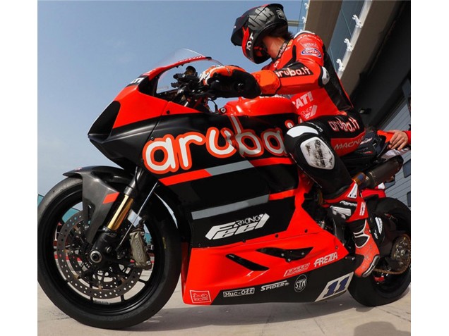 2018-2019 Ducati Panigale V4 V4S Motorcycle Fairings - Red Glossy Black Aruba 11 UK