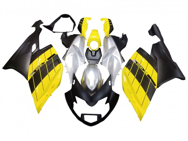2005-2010 BMW K1200S Motorcycle Fairings - Yellow Silver Matte Black UK