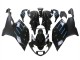 2005-2010 BMW K1200S Motorcycle Fairings - Glossy Black Matte Black Blue Lines UK