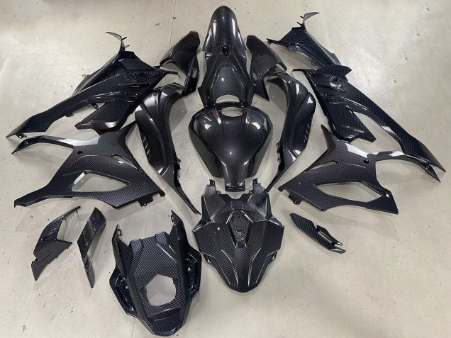2023-2024 BMW S1000RR Motorcycle Fairings - Glossy Black Carbon Fiber UK