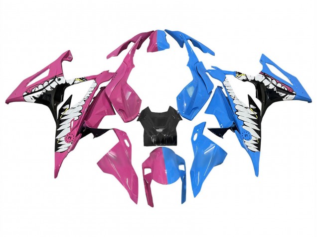 2019-2022 BMW S1000RR Motorcycle Fairings - Deep Pink Blue Shark UK