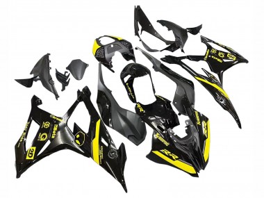 2019-2022 BMW S1000RR Motorcycle Fairings - Glossy Black Yellow UK