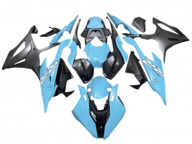 2019-2022 BMW S1000RR Motorcycle Fairings - Blue Matte Black White UK