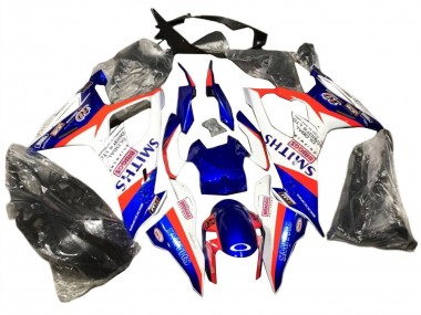 2019-2022 BMW S1000RR Motorcycle Fairings - Blue Red White Smiths UK