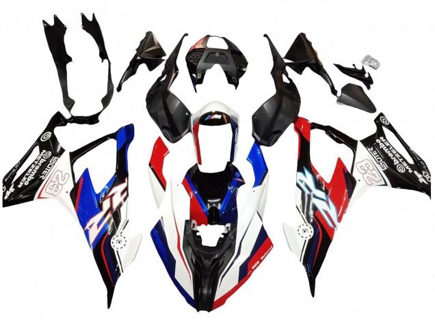 2019-2022 BMW S1000RR Motorcycle Fairings - Blue Red White 23 UK
