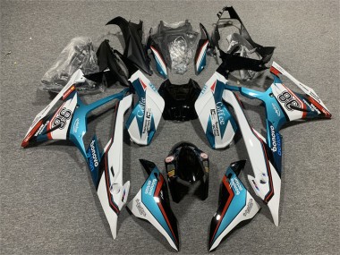 2019-2022 BMW S1000RR Motorcycle Fairings - Blue Red White Motul 98 UK
