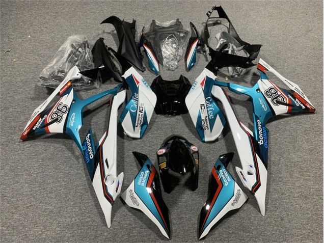 2019-2022 BMW S1000RR Motorcycle Fairings - Blue Red White Motul 98 UK