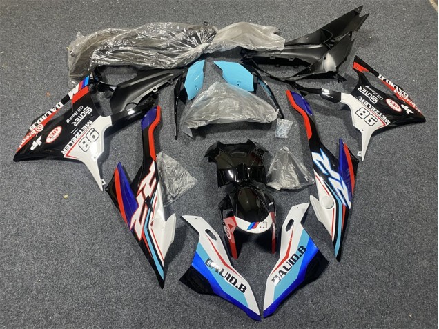 2019-2022 BMW S1000RR Motorcycle Fairings - Blue White Red 98 UK