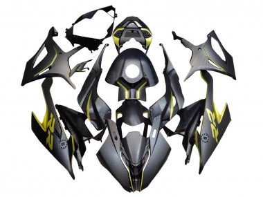 2019-2022 BMW S1000RR Motorcycle Fairings - Black Yellow Carbon Fiber UK