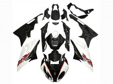 2017-2018 BMW S1000RR Motorcycle Fairings - White Glossy Black UK