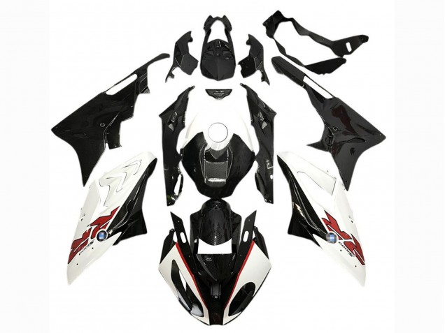 2017-2018 BMW S1000RR Motorcycle Fairings - White Glossy Black UK