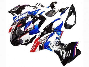2017-2018 BMW S1000RR Motorcycle Fairings Kits - White Blue Red Glossy Black UK