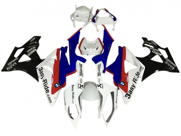2017-2018 BMW S1000RR Motorcycle Fairings Kit - White Blue Red Glossy Black UK