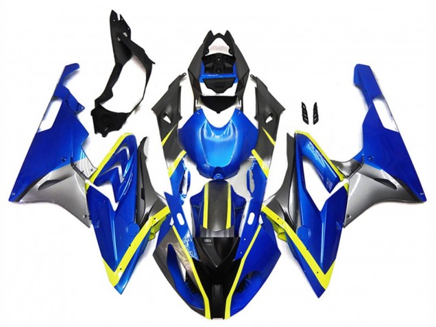 2017-2018 BMW S1000RR Motorcycle Fairings - Silver Blue Yellow UK