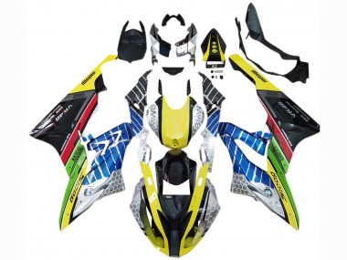 2017-2018 BMW S1000RR Motorcycle Fairings - Yellow Blue Red Green Black VR UK