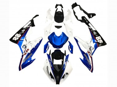 2015-2016 BMW S1000RR Motorcycle Fairings - White Blue Black 88 UK
