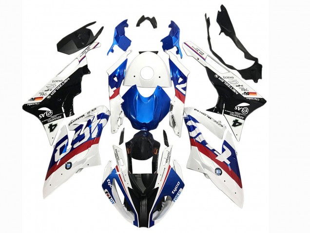 2015-2016 BMW S1000RR Motorcycle Fairings - White Red Blue Black Tyco UK
