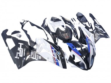 2015-2016 BMW S1000RR Motorcycle Fairings - White Blue Black Carbon Fiber UK