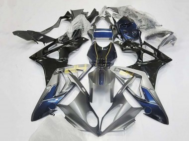 2009-2014 BMW S1000RR Motorcycle Fairings - Silver Blue Glossy Black UK