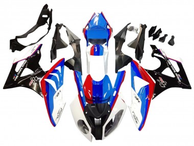 2009-2014 BMW S1000RR Full Motorcycle Fairings - White Red Blue Glossy Black UK