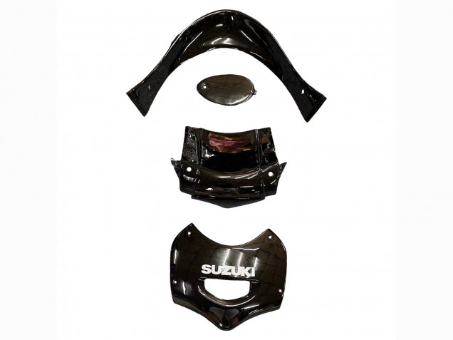 2004-2006 Suzuki GSX600F/GSX750F Motorcycle Fairings - Glossy Black Red Flame UK