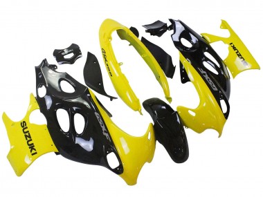 2004-2006 Suzuki GSX600F/GSX750F Motorcycle Fairings - Glossy Black Yellow UK